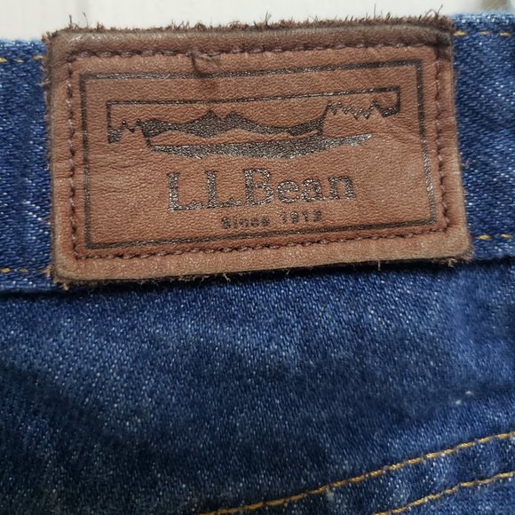 L.L. Bean Classic Fit 34x27 Cotton Straight Leg Blue Denim Jeans Mid Rise - Picture 5 of 6